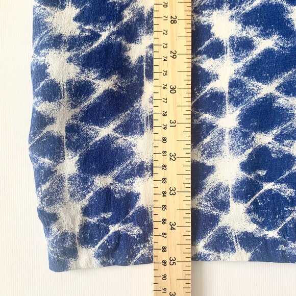 & Other Stories Short Blue Dress Coastal Grandma Beach Resort Ikat Boho Vacation - Picture 15 of 16